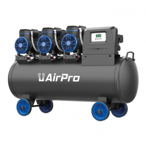 Безмаслен тих компресор, 3x1 HP, 100 л обем на резервоара, 230V - CP21P3T100
