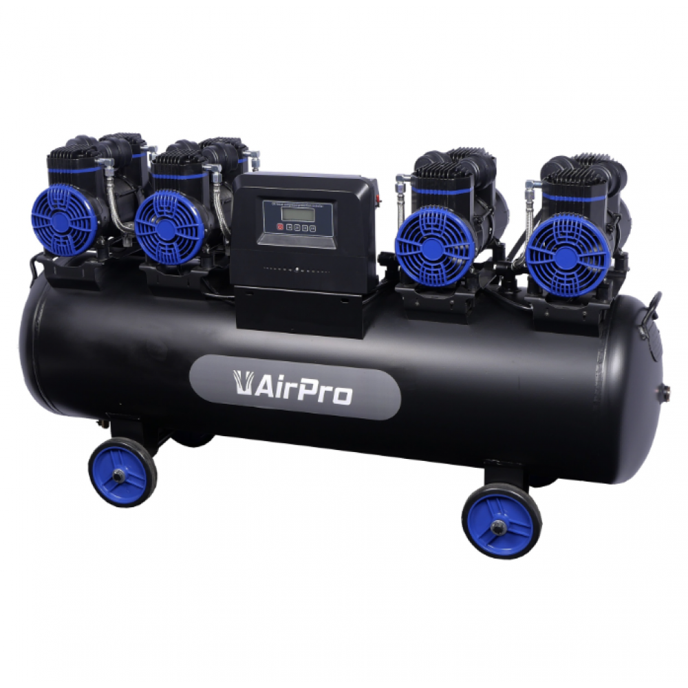 Безмаслен тих компресор, 4x2 HP, 120 л обем на резервоара, 400V - CP56P4T120