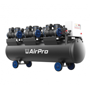 Безмаслен тих компресор, 6x2hp, 280 л резервоар, 400V - CP90P6T280