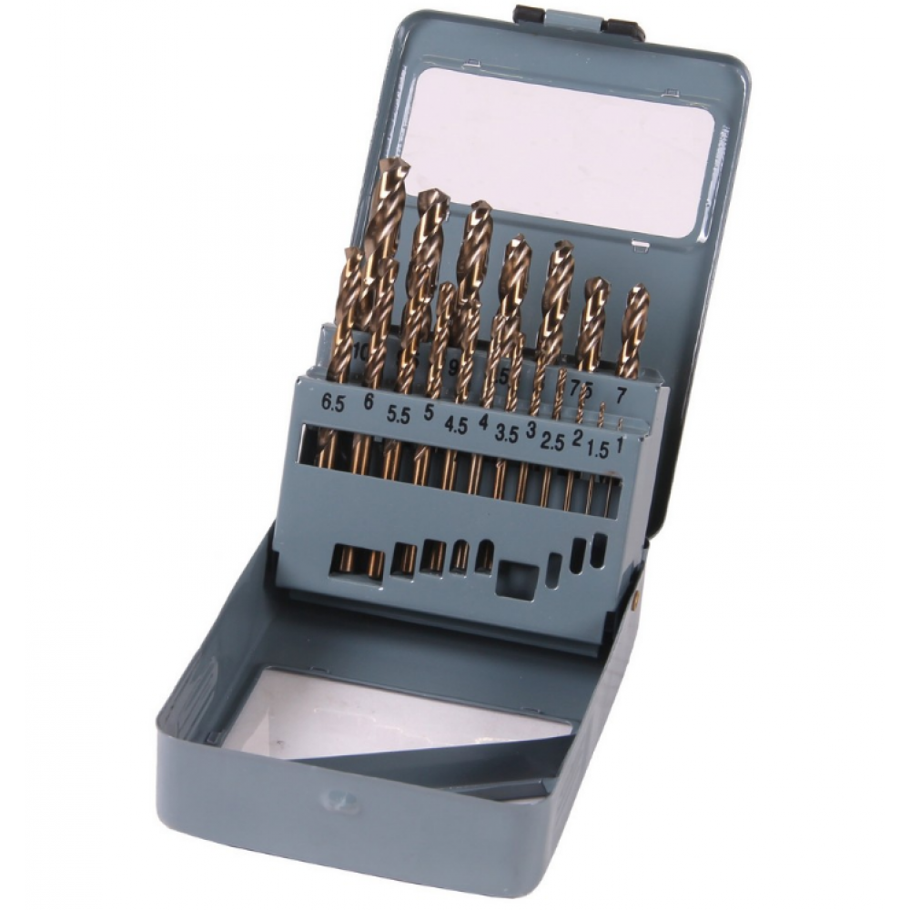 Комплект спирални свредла HSS кобалтова цепна точка 19 части - XPTools DR19KBK