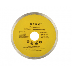 Диамантен диск 115 мм Full GEKO PROFI G00240