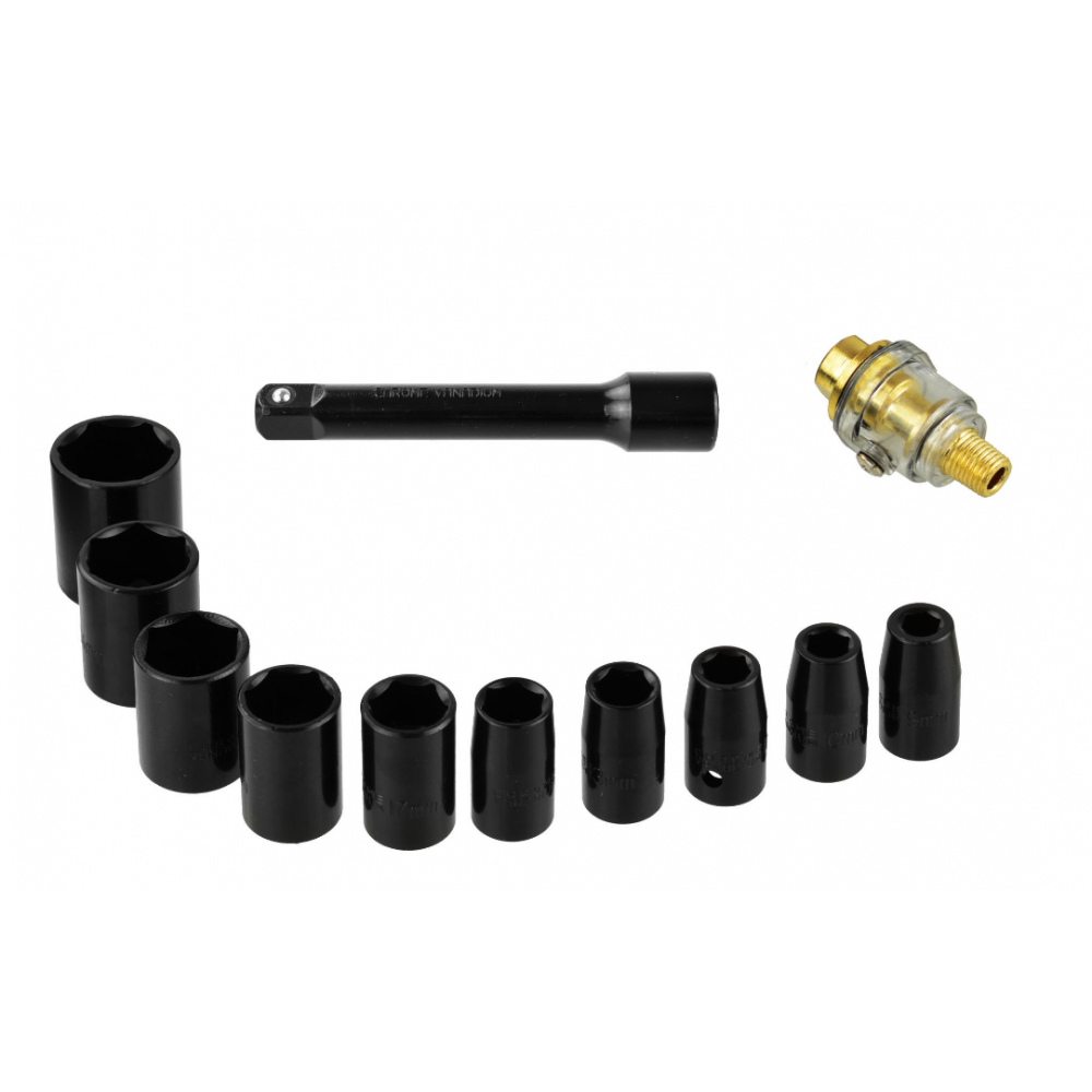 Пневматичен ударен гайковерт 1/2" тип хоби + накрайници GEKO G00580