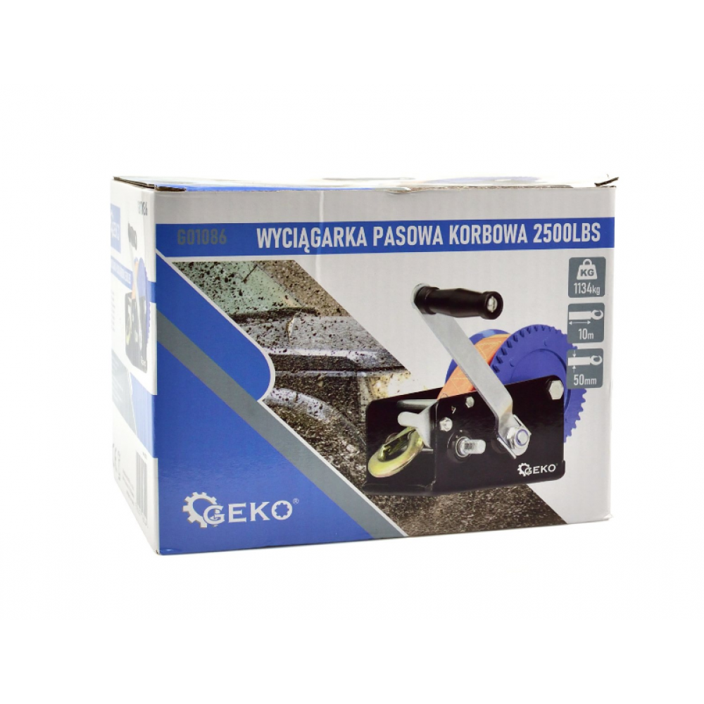Лебедка с манивела с максимално натоварване от 1133 кг. - GEKO G01086
