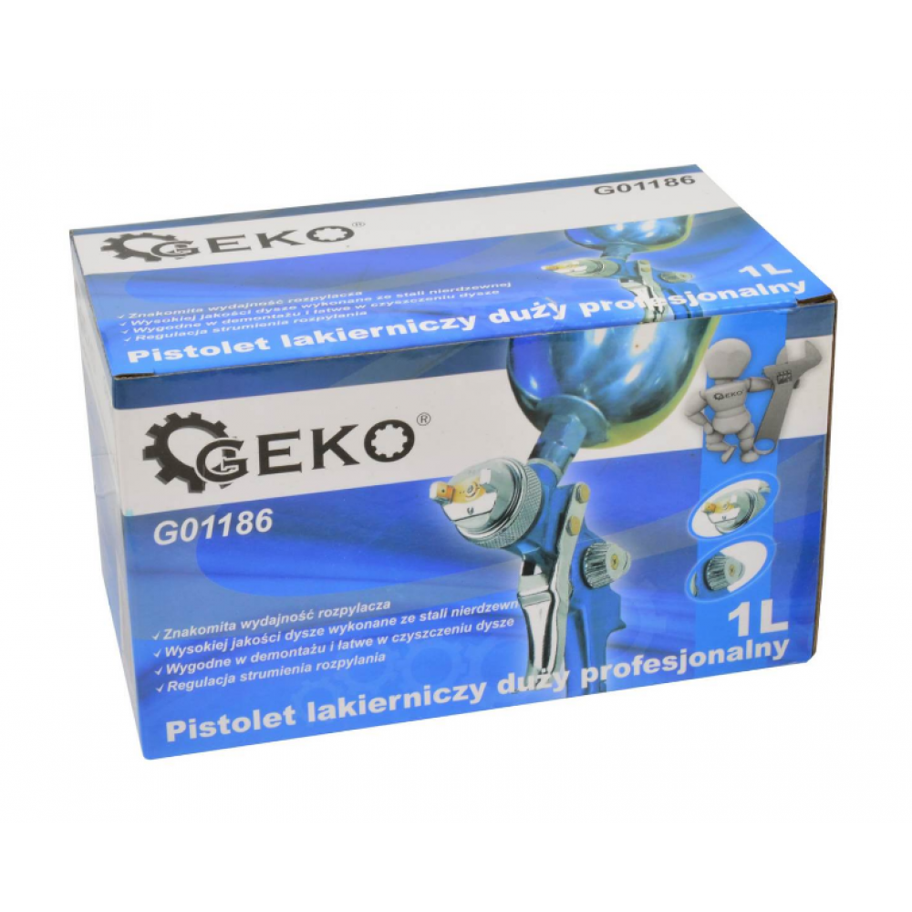 Пистолет PROFI - метален резервоар 1000 мл GEKO G01186