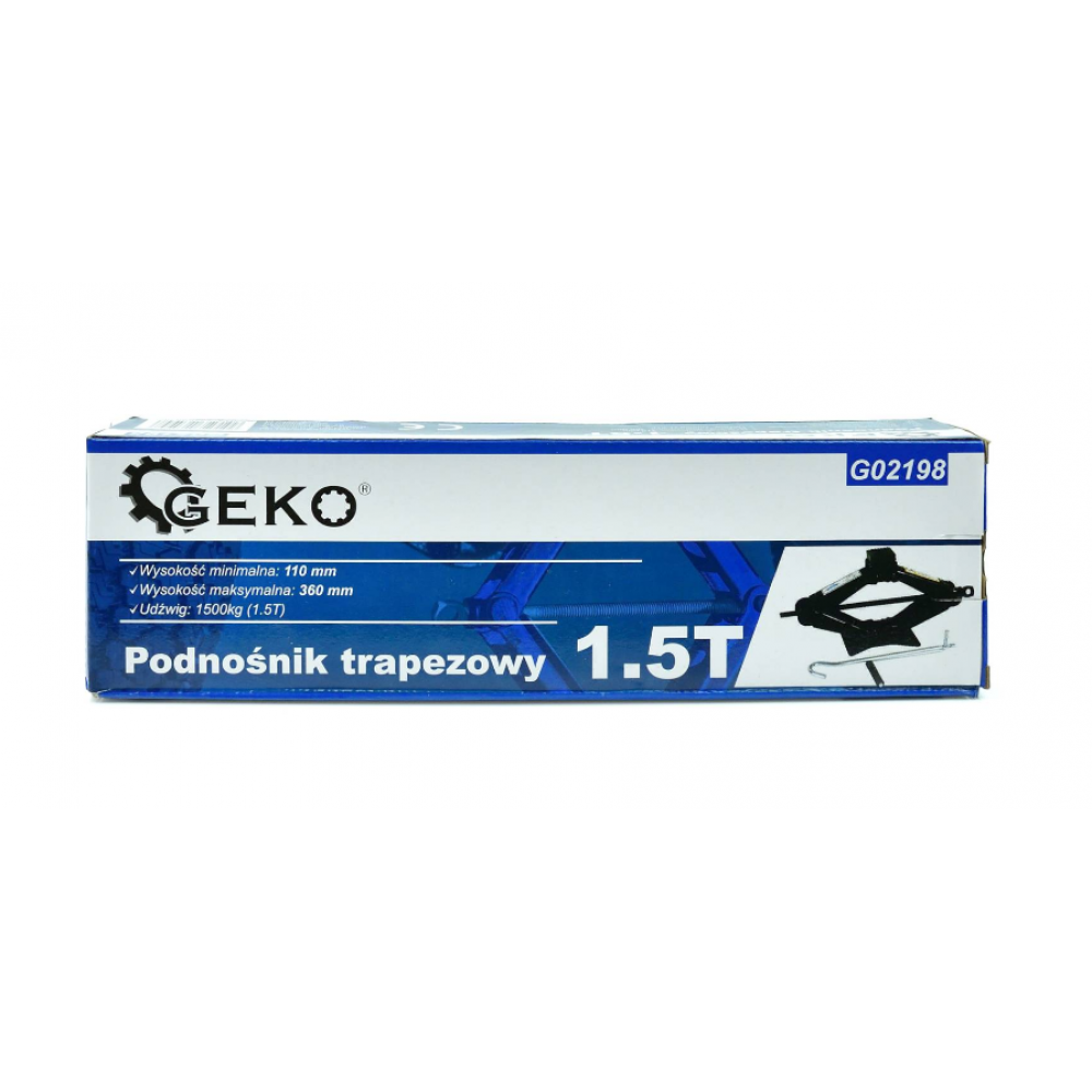 Трапецовиден крик 1.5т 110-360мм подсилен - GEKO G02198