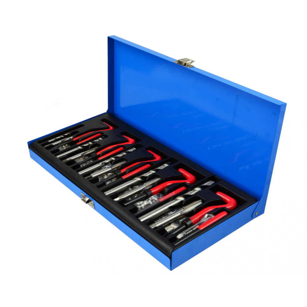 Ремонтен комплект за скъсани резби М5-М12 в двигатели - 131 части GEKO G02790