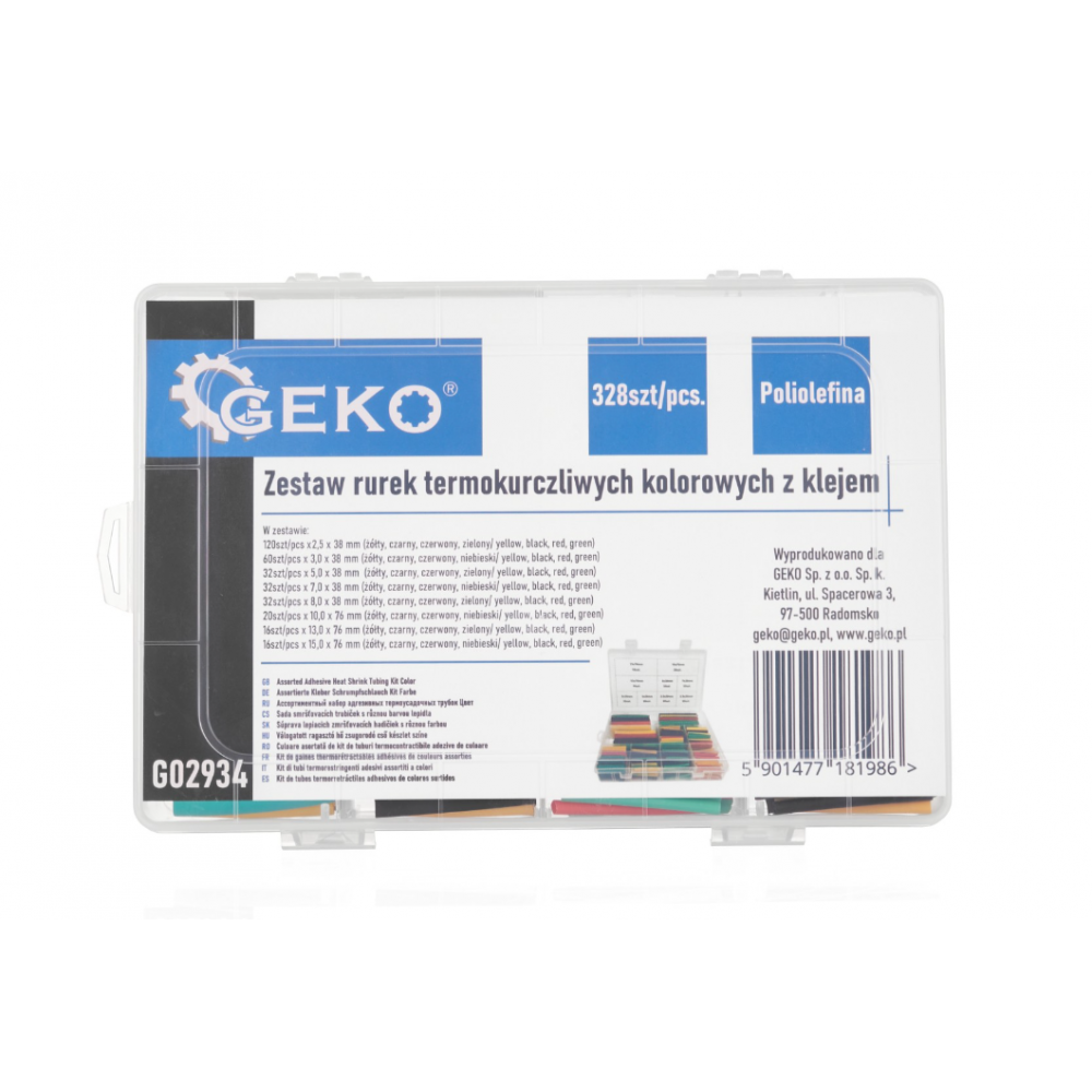 Комплект термосвиваеми шлаухки за кабели, 328 бр. - G02934
