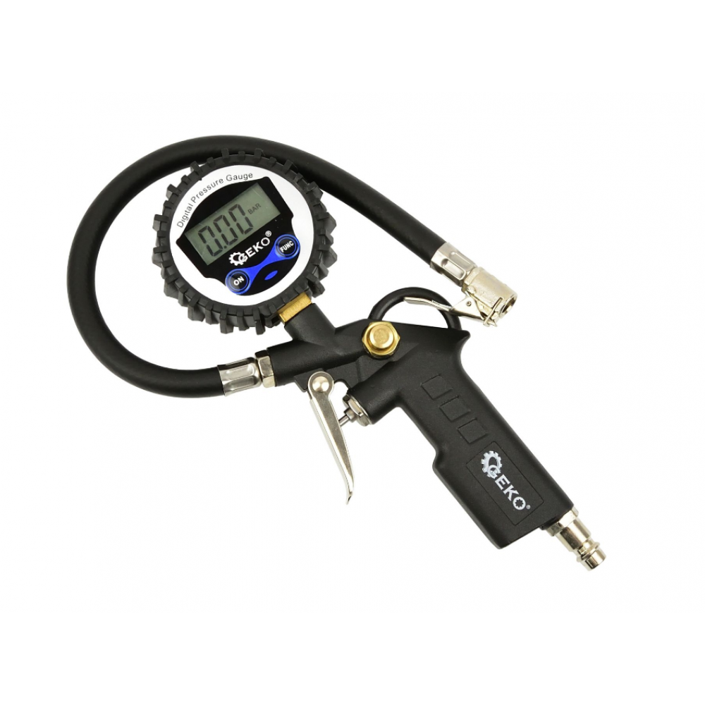 Пневматичен пистолет за помпане на гуми, 1/4", 12 бара, с LCD - G03124