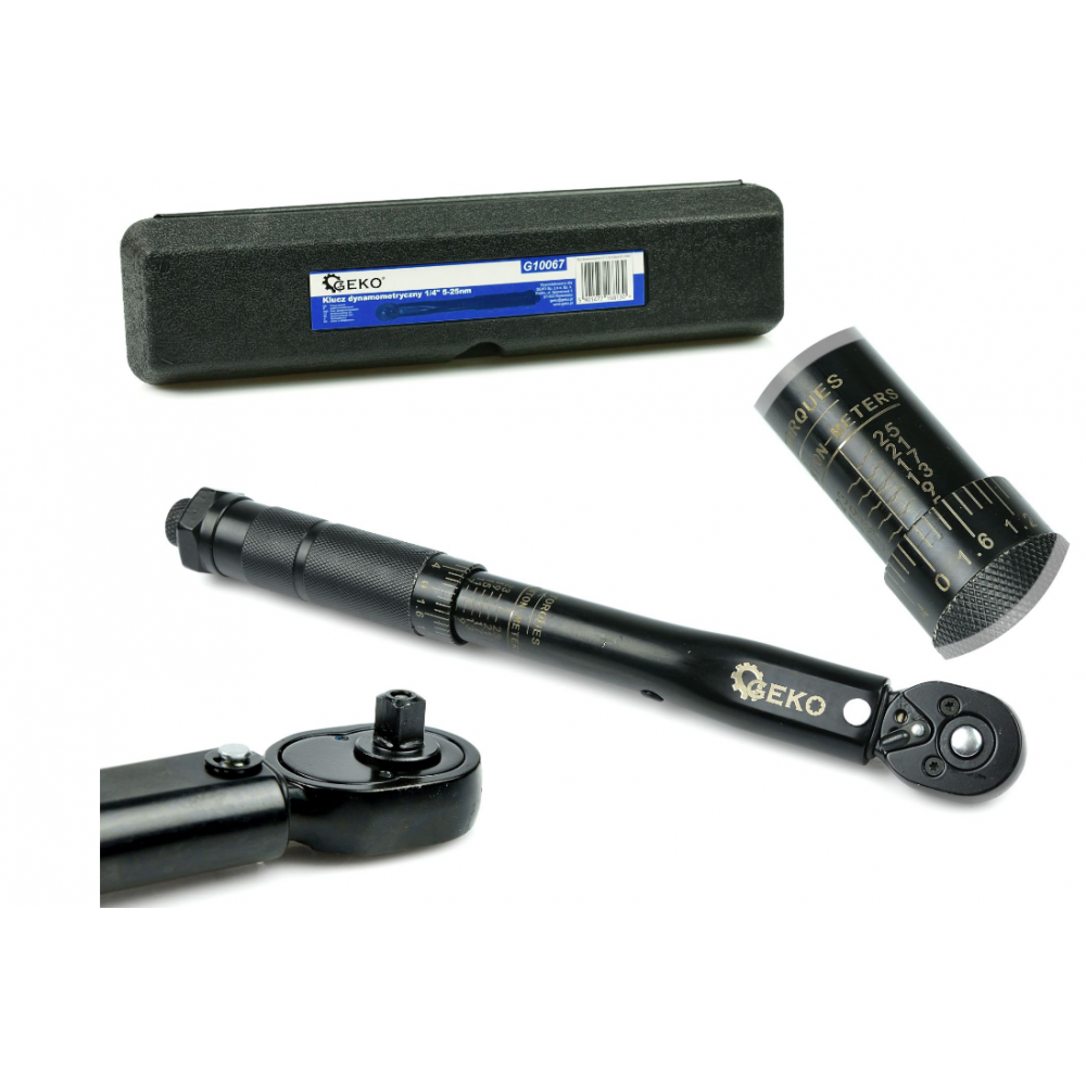 Динамометричен ключ 1/4" 5-25Nm GEKO G10067