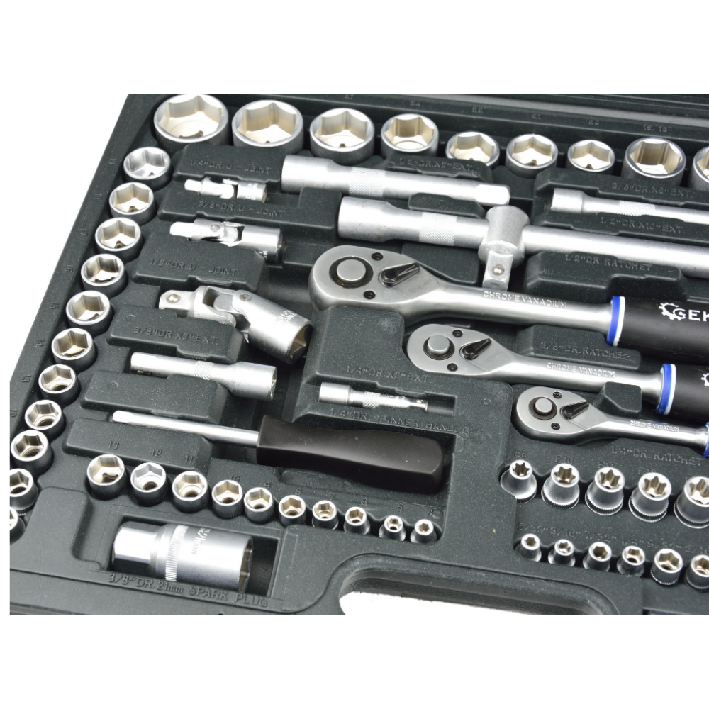 Комплект ключове за работилница 138 части CRV GEKO G10155