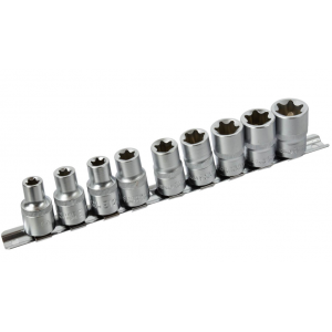 Комплект фасунги TORX E10-E24 CrV 1/2" Drive 10 бр. - GEKO G10160