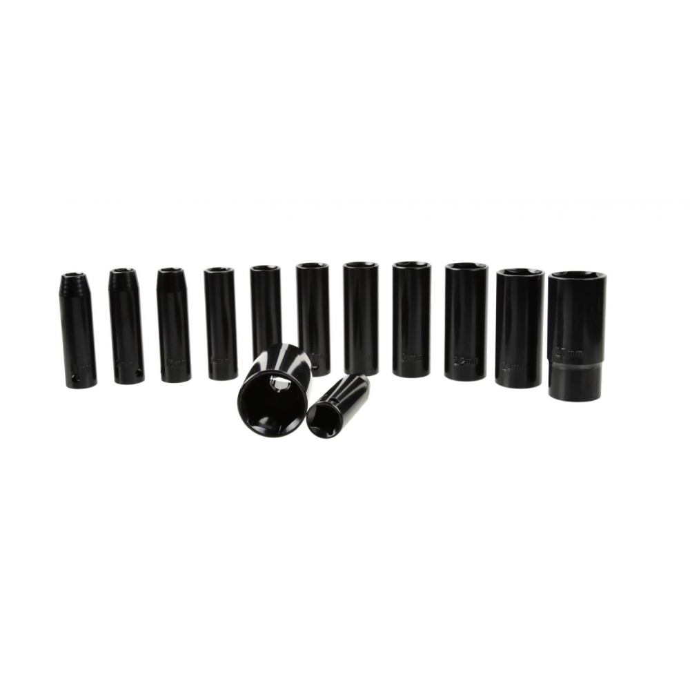 Ударни вложки, 1/2", 13 броя, 10-30 мм, Cr-Mo - G10501
