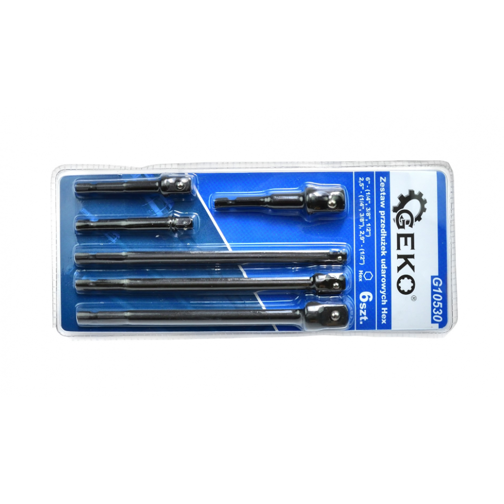 Комплект адаптори за ударни вложки, 1/4"-1/2", 6 броя - G10530