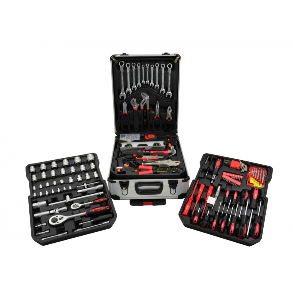 Кутия за инструменти с аксесоари 187 части (ключове) GEKO G10855