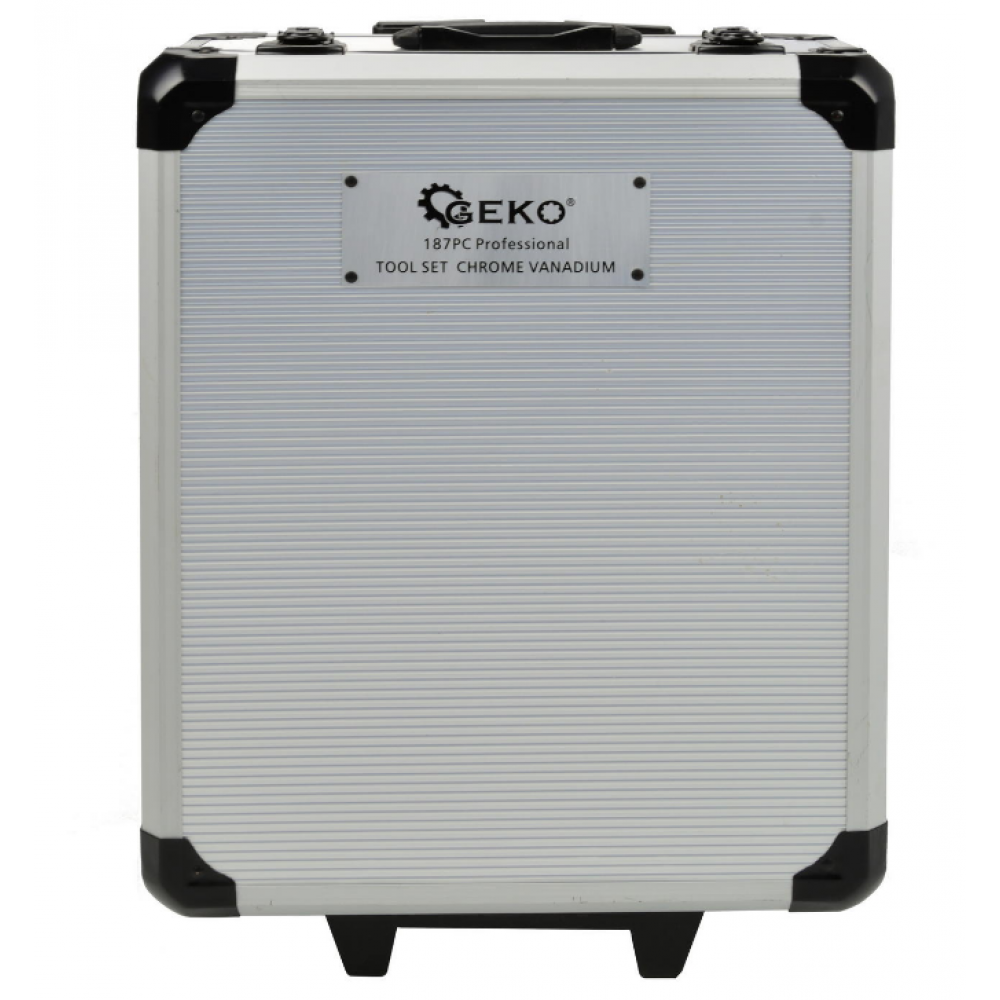 Кутия за инструменти с аксесоари 187 части (ключове) GEKO G10855