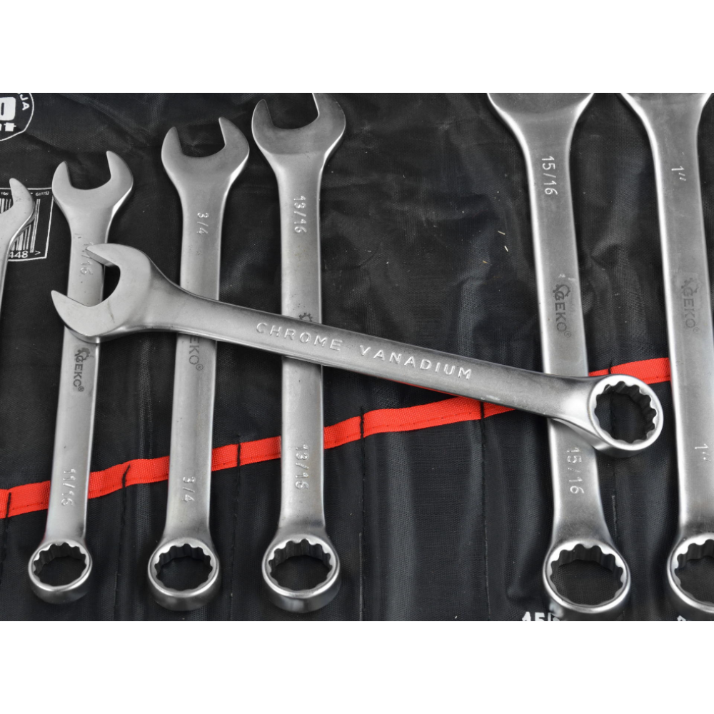 Комплект комбинирани гаечни ключове 16 броя 1/4"-1.1/4", Cr-V - G11152