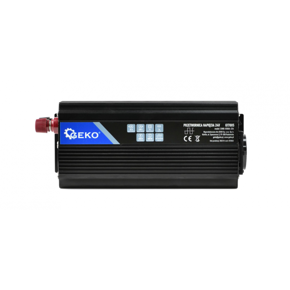 Преобразувател на напрежение 24 V/230 V 500/1000 W GEKO G17005