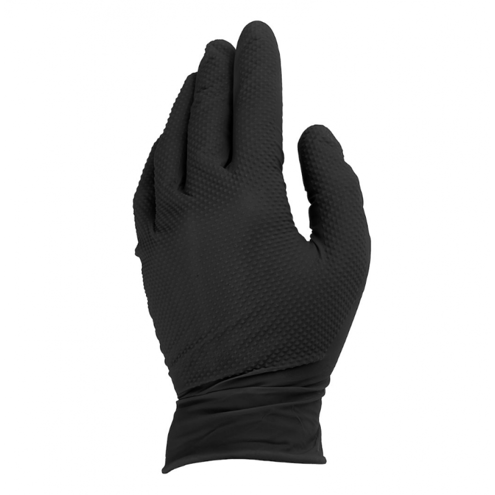 Нитрилни ръкавици SOLID GRIP 50бр., размер L, черни - G75200-L