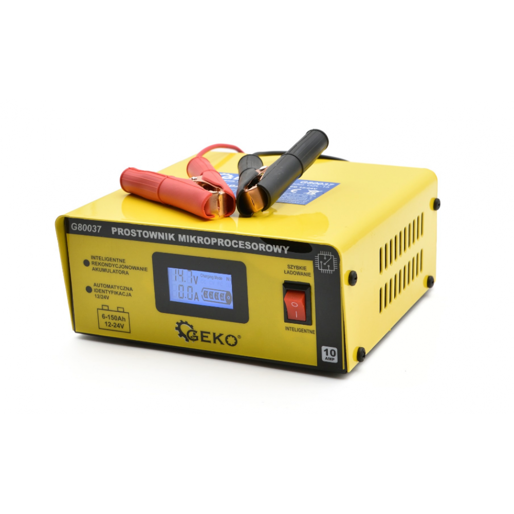 LCD микропроцесорен токоизправител 12/24 V GEKO G80037