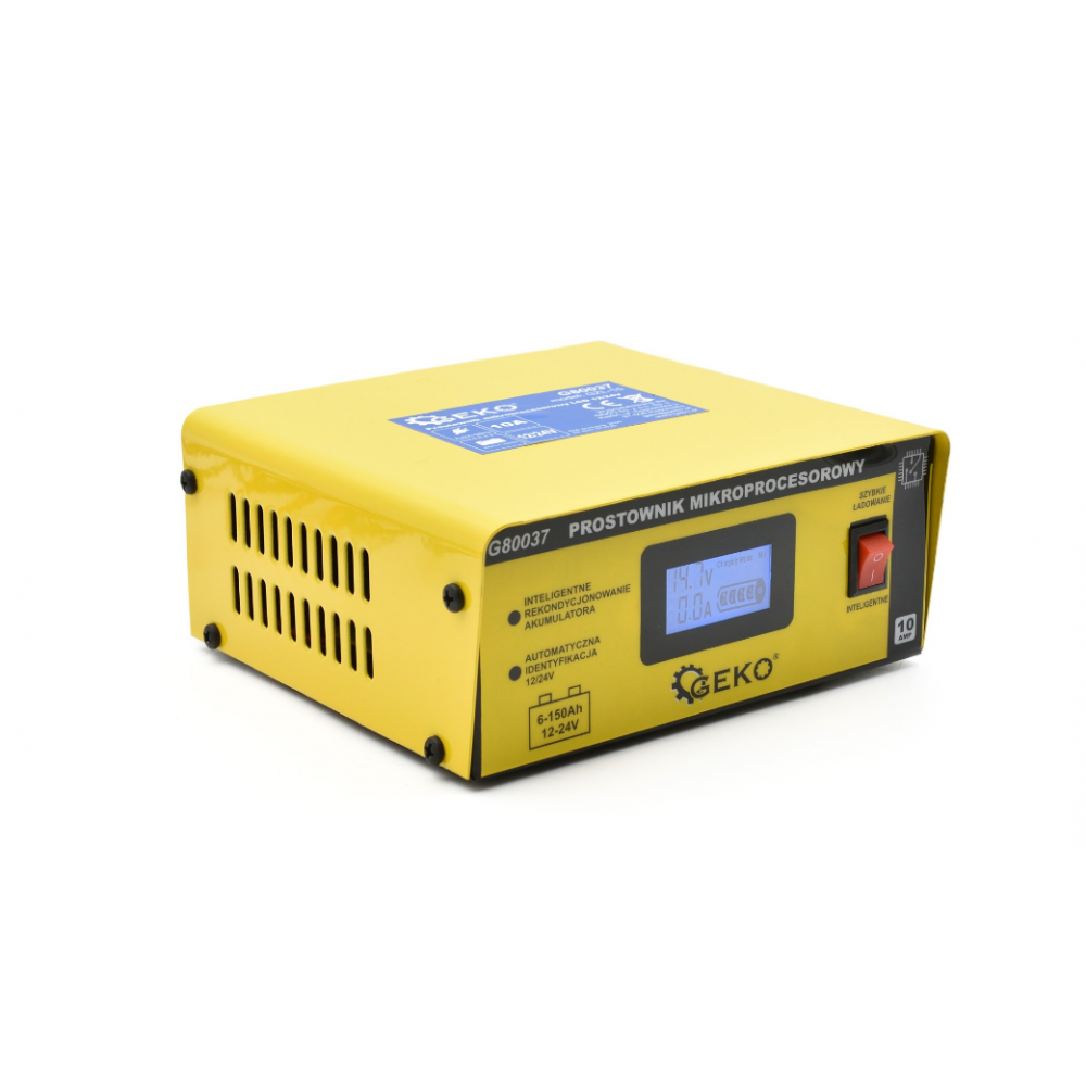 LCD микропроцесорен токоизправител 12/24 V GEKO G80037