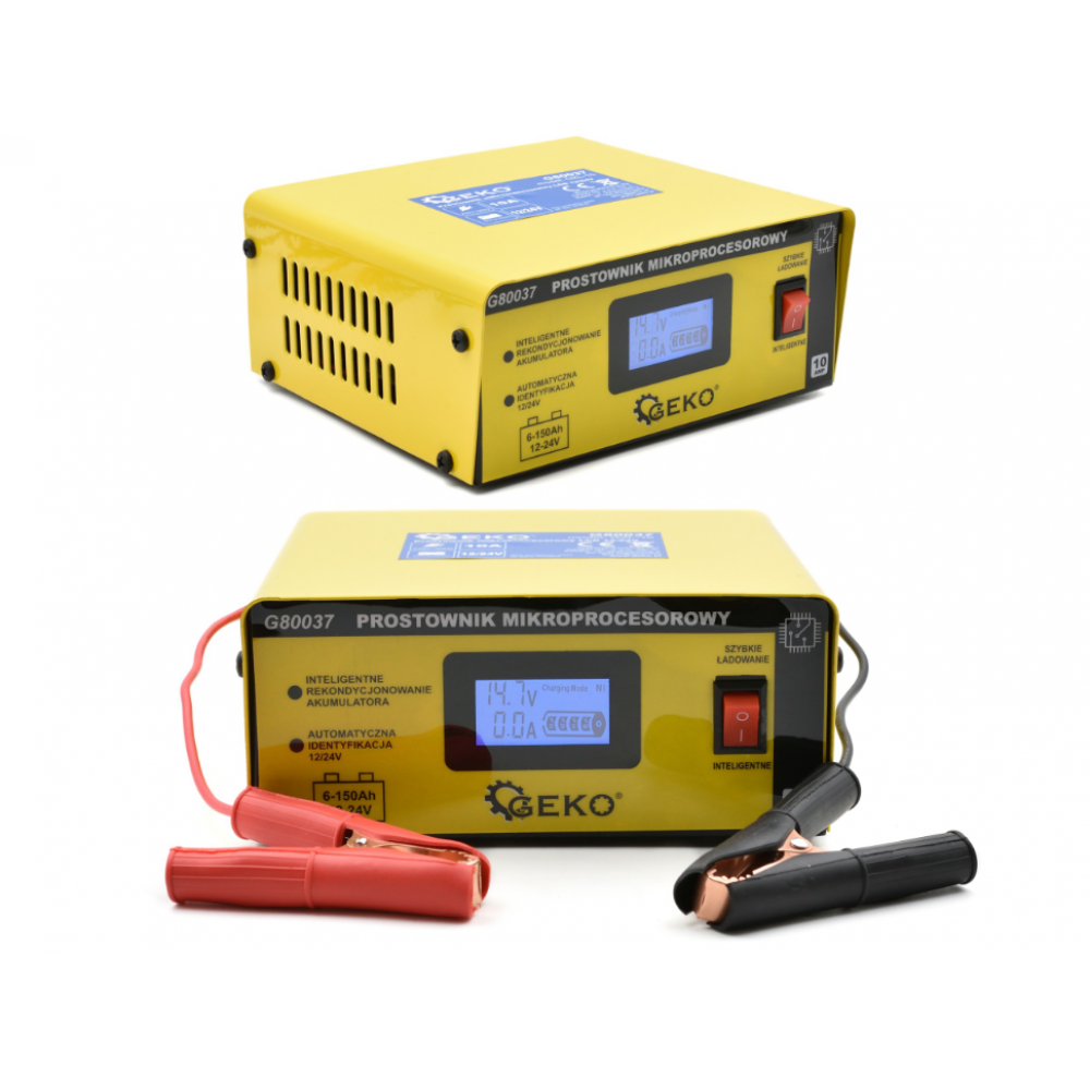 LCD микропроцесорен токоизправител 12/24 V GEKO G80037