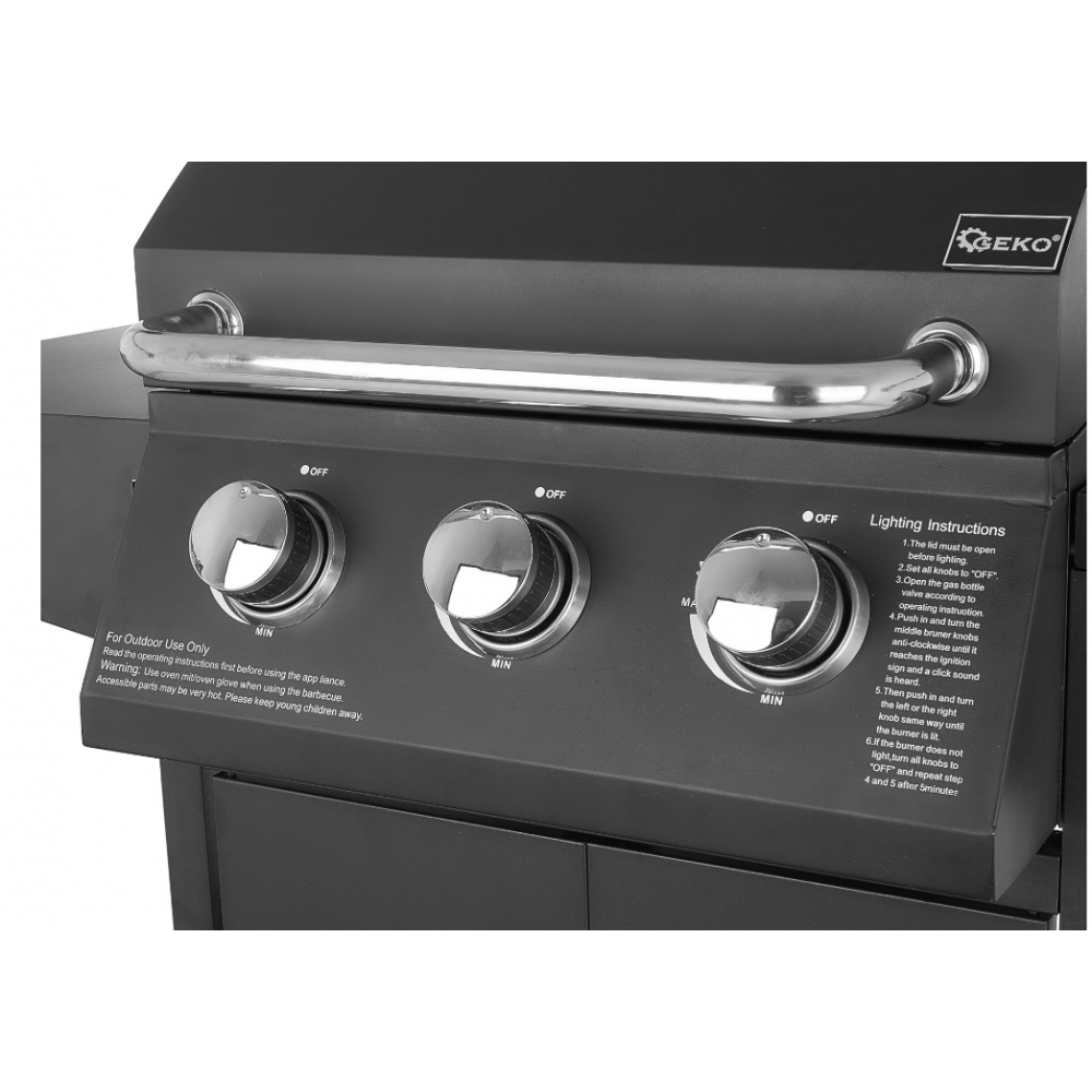 Газова скара / барбекю 4 горелки (3+1) 11.6 kW - GEKO G80515