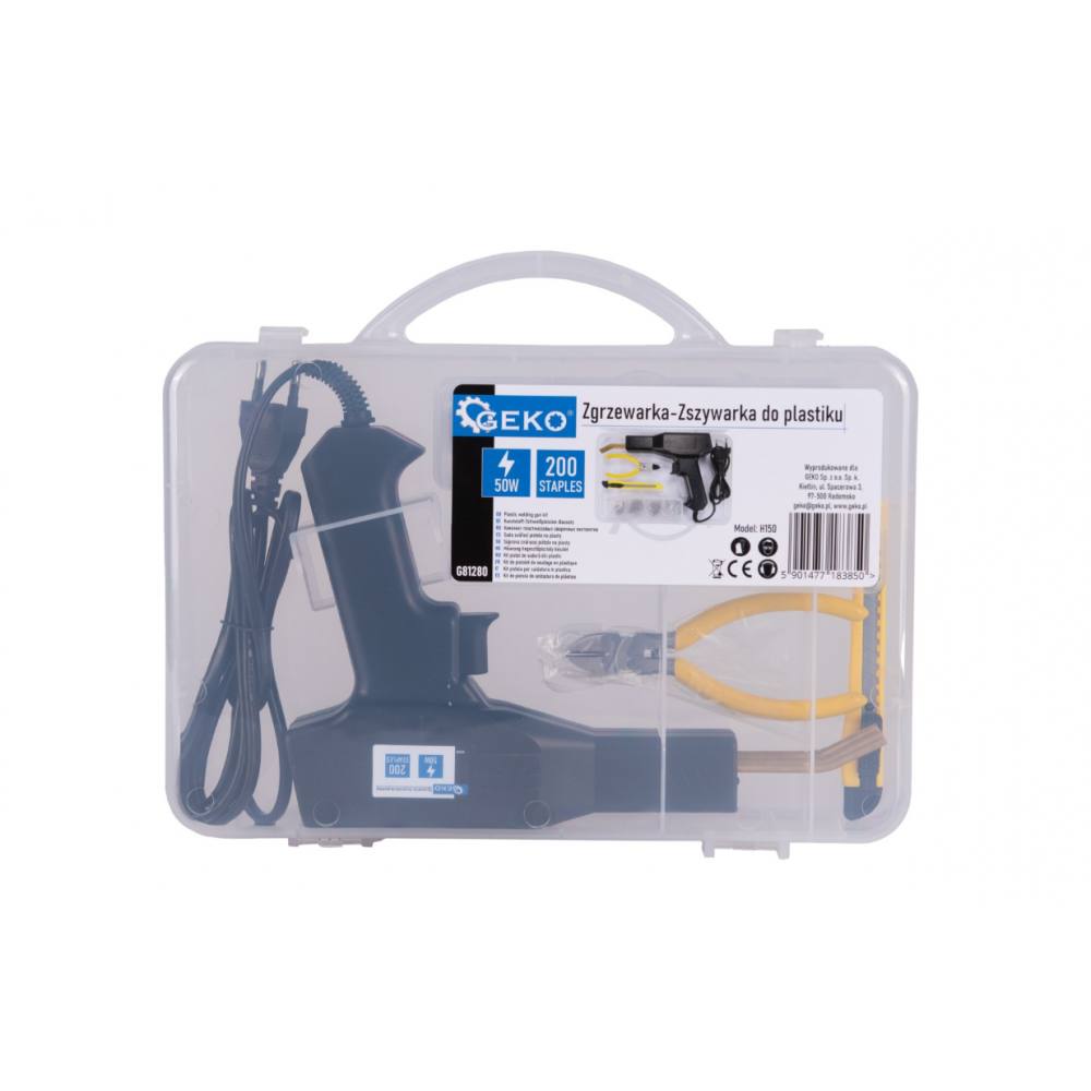 Пистолет за лепене на пластмаса, 50W, 200 скоби - G81280