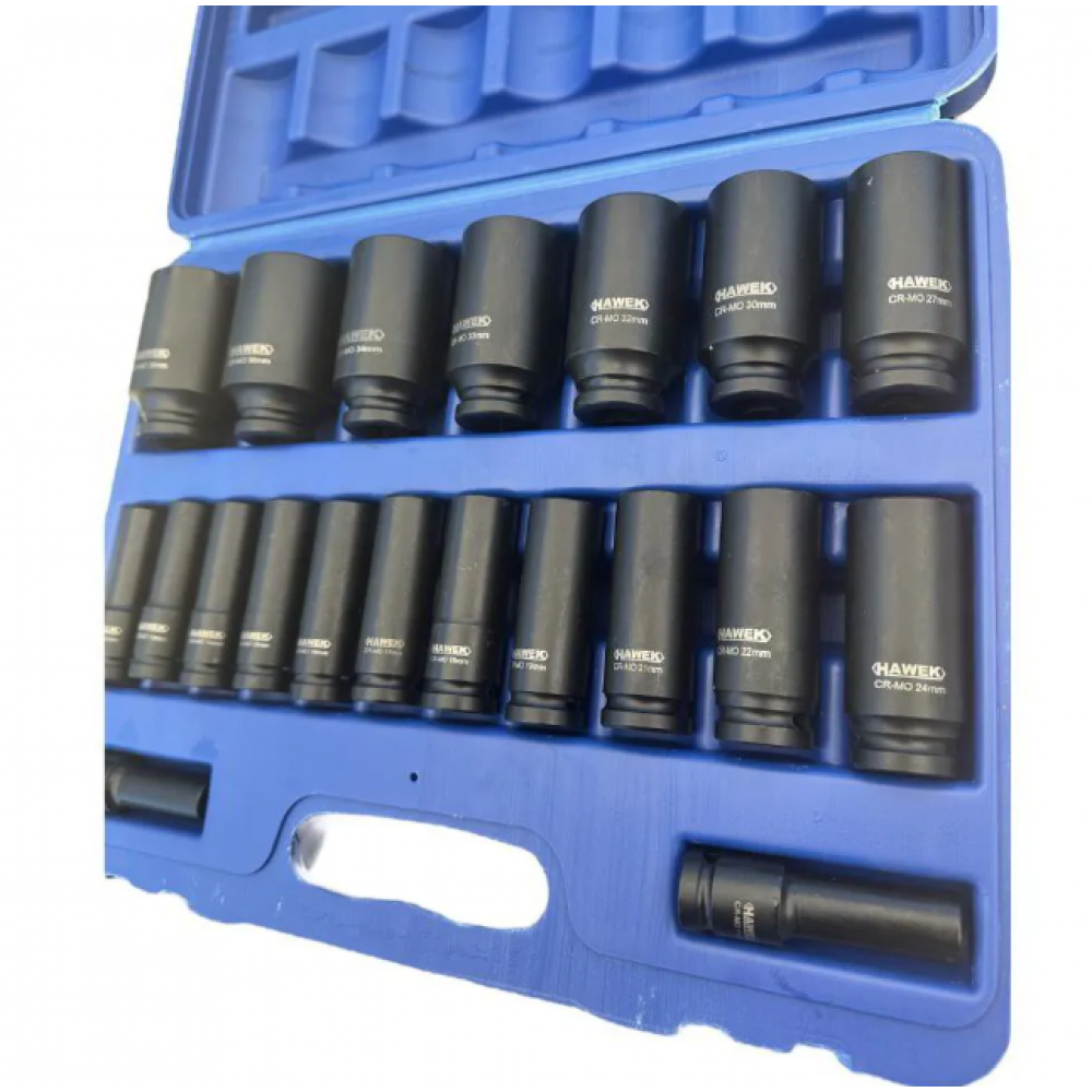 Комплект ударни вложки 20 части, 1/2'' (10 – 38 мм) - HW-2046