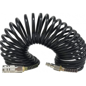 Полиуретанов спирален маркуч за въздух с бързи връзки, 10 м / 10 х 14 мм - HW-2069