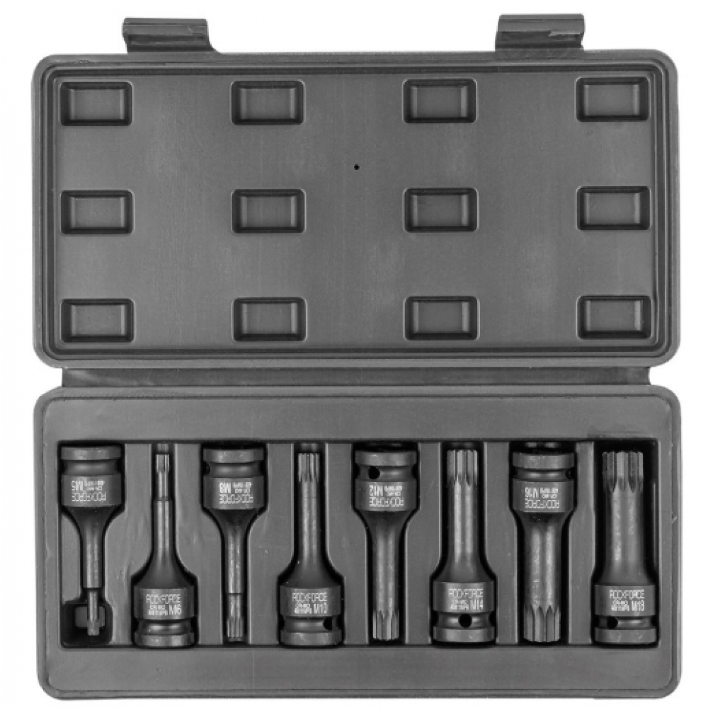 Комплект ударни битове 1/2'' – сплин, 8 части - HW-2281