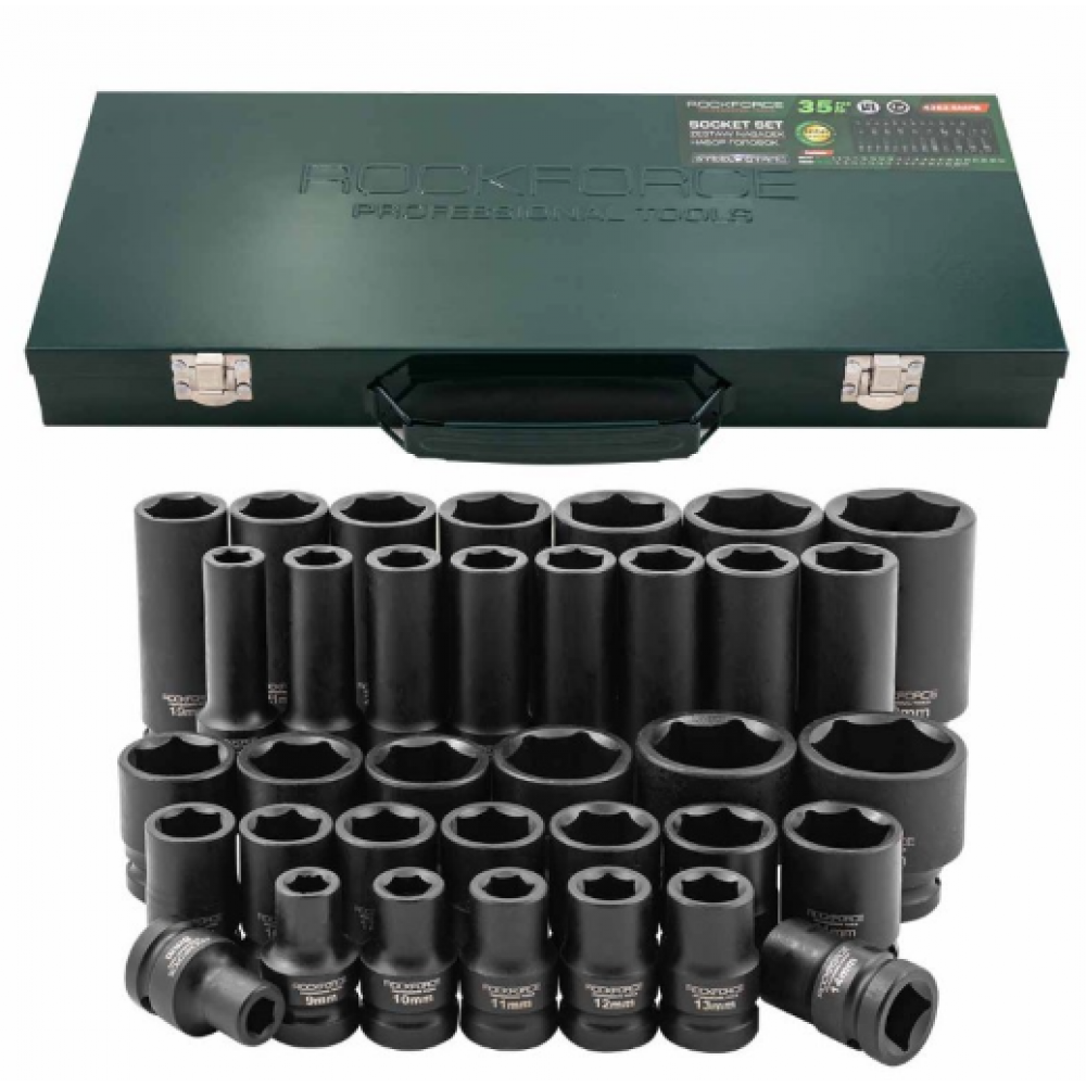 Комплект ударни вложки 35 части, 1/2'', (8 – 32 мм) - HW-2287