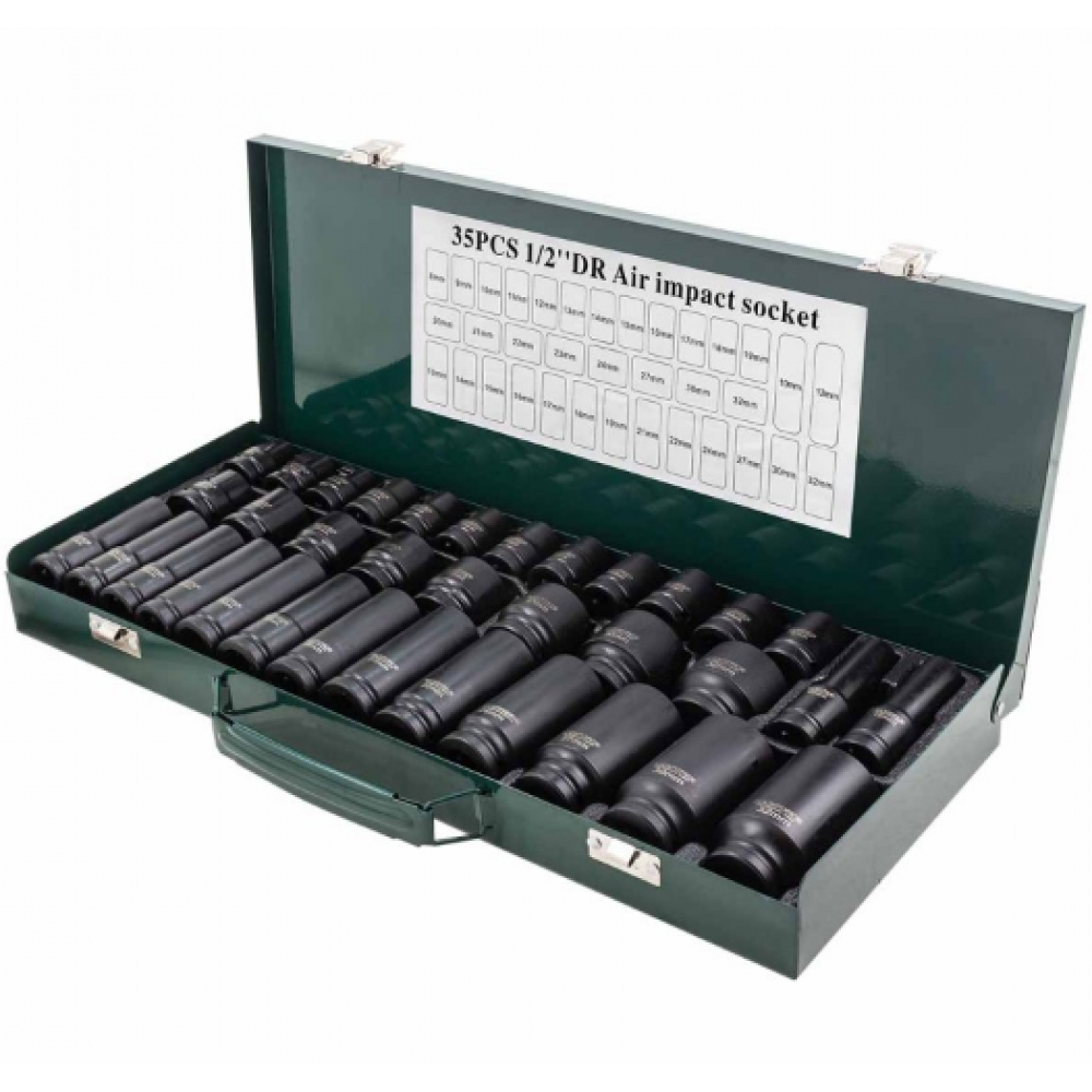 Комплект ударни вложки 35 части, 1/2'', (8 – 32 мм) - HW-2287