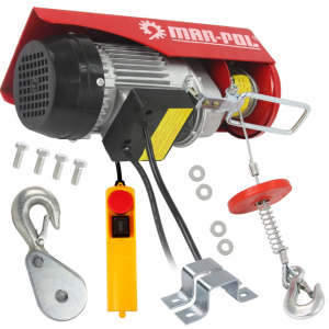 Електрическа въжена лебедка 125 / 250 кг., 12 м, 500W - HW-2338