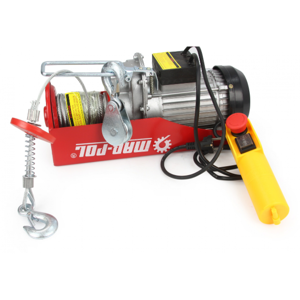 Електрическа въжена лебедка 400 / 800 кг., 12 м, 1300W - HW-2340