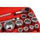 Шестостенно камионско гедоре 26 части, 3/4″ и 1″, 21 – 65 мм - HW-2348