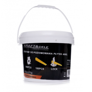 Комплект за нивелиране на плочки, 400 бр. Kraft&Dele KD10774