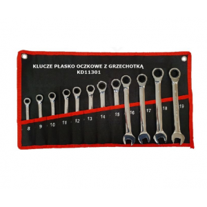 Комплект звездогаечни ключове с тресчотка 8-19 мм KD11301