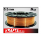 Заваръчна тел 0,8 мм, 5 кг., помеднена - KRAFT & DELE KD1151