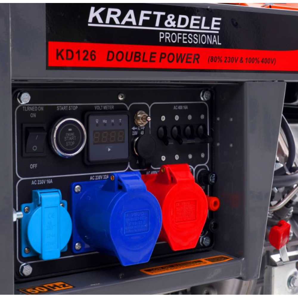 Дизелов трифазен генератор за ток, 8KW, 80% 230/380V - KD126