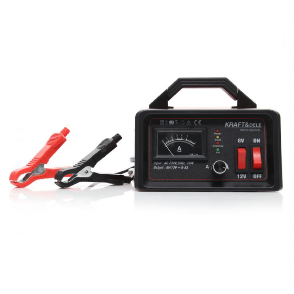 Зарядно за автомобилен акумулатор, 6V / 12V, 75 W - KD1288