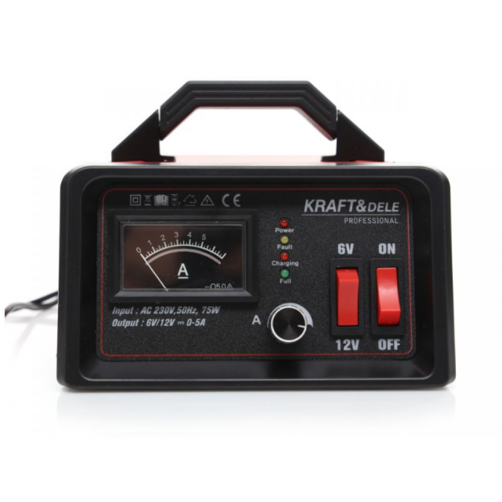 Зарядно за автомобилен акумулатор, 6V / 12V, 75 W - KD1288