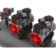 Безмаслен компресор за въздух 100 литра / 1500W x 2 - KD1392