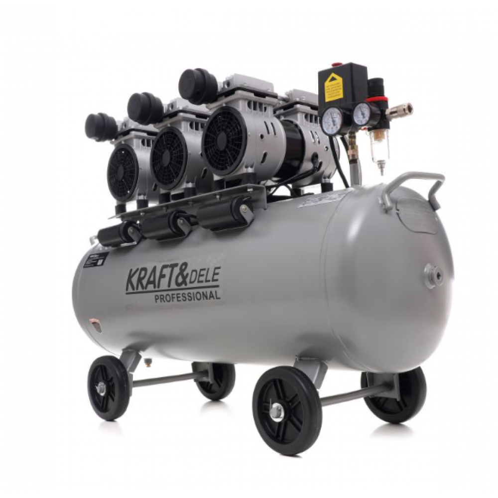 Безмаслен компресор 100L, 3 x 1500W, 8 бара - KD1397
