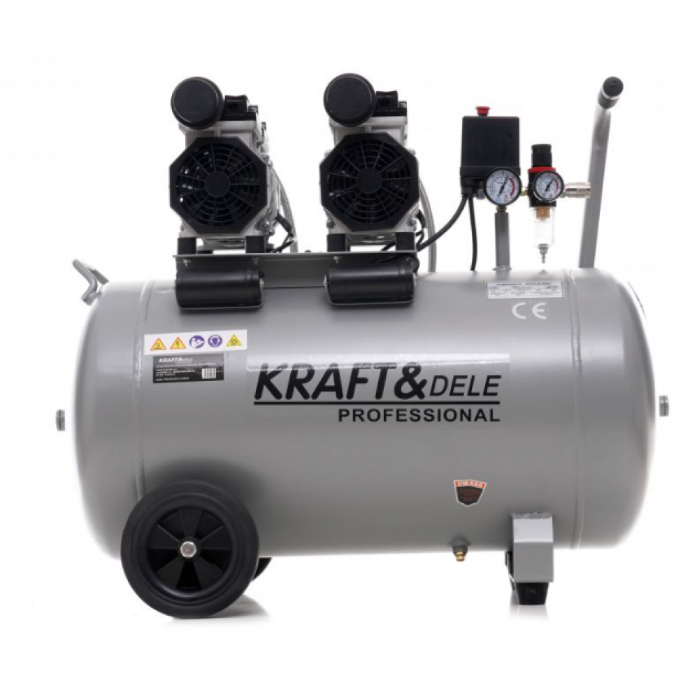 Безмаслен компресор 100L, 2 x 1500W, 8 бара - KD1398