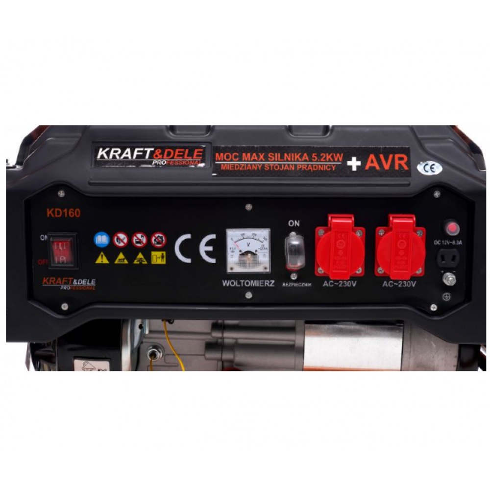 Бензинов монофазен генератор за ток, 3500W, 12/230V - KD160