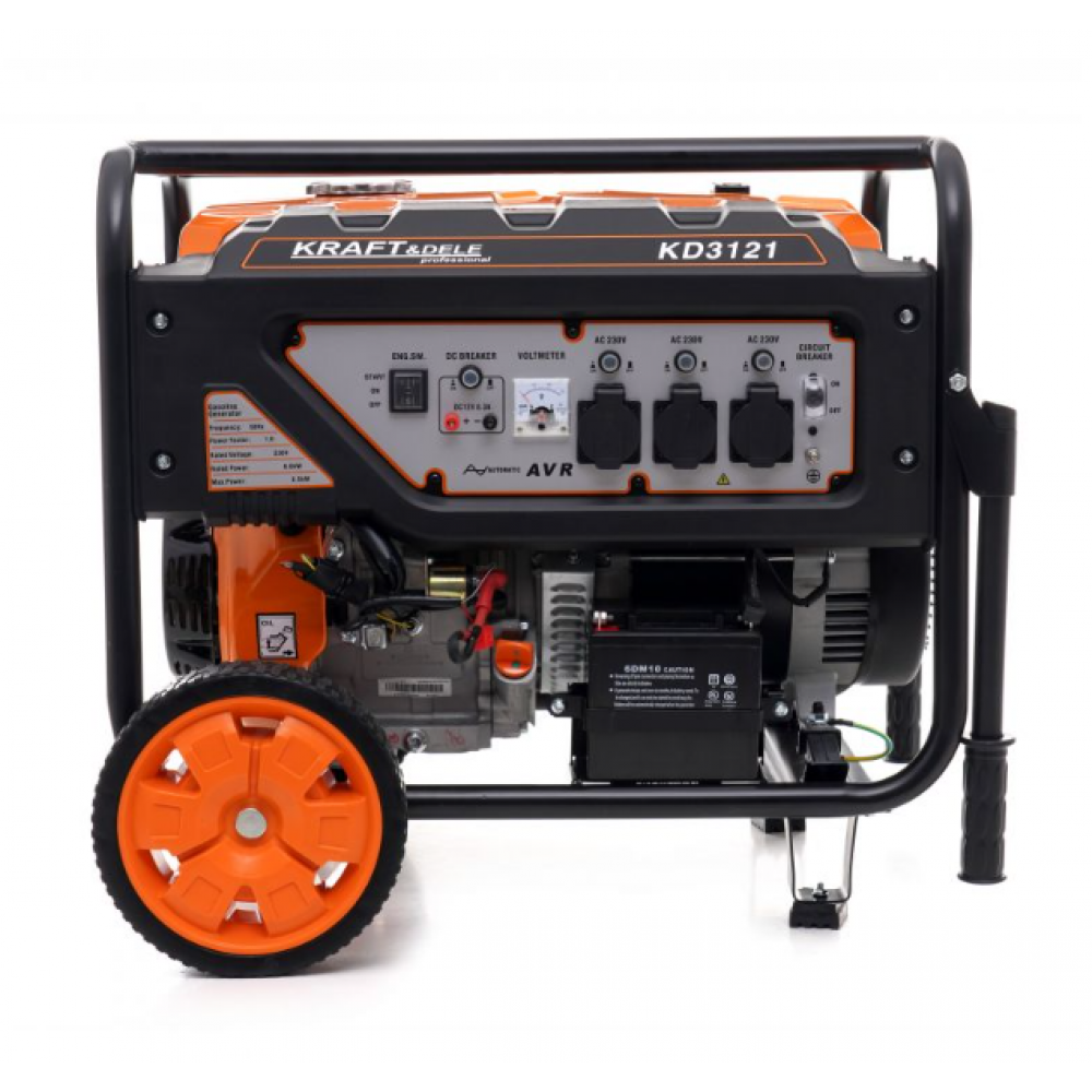 Бензинов монофазен генератор за ток, 6 kW / 6.5 kW, 230V - KD3121