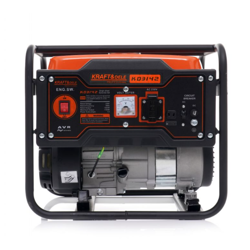 Бензинов монофазен генератор за ток, 1.5 kW / 1.7 kW, 230V - KD3142