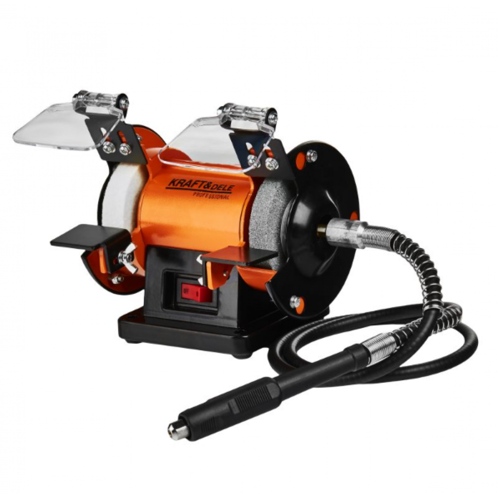 Настолен шмиргел + шлайф 250W 75x13 мм, 75x17 мм - KD567