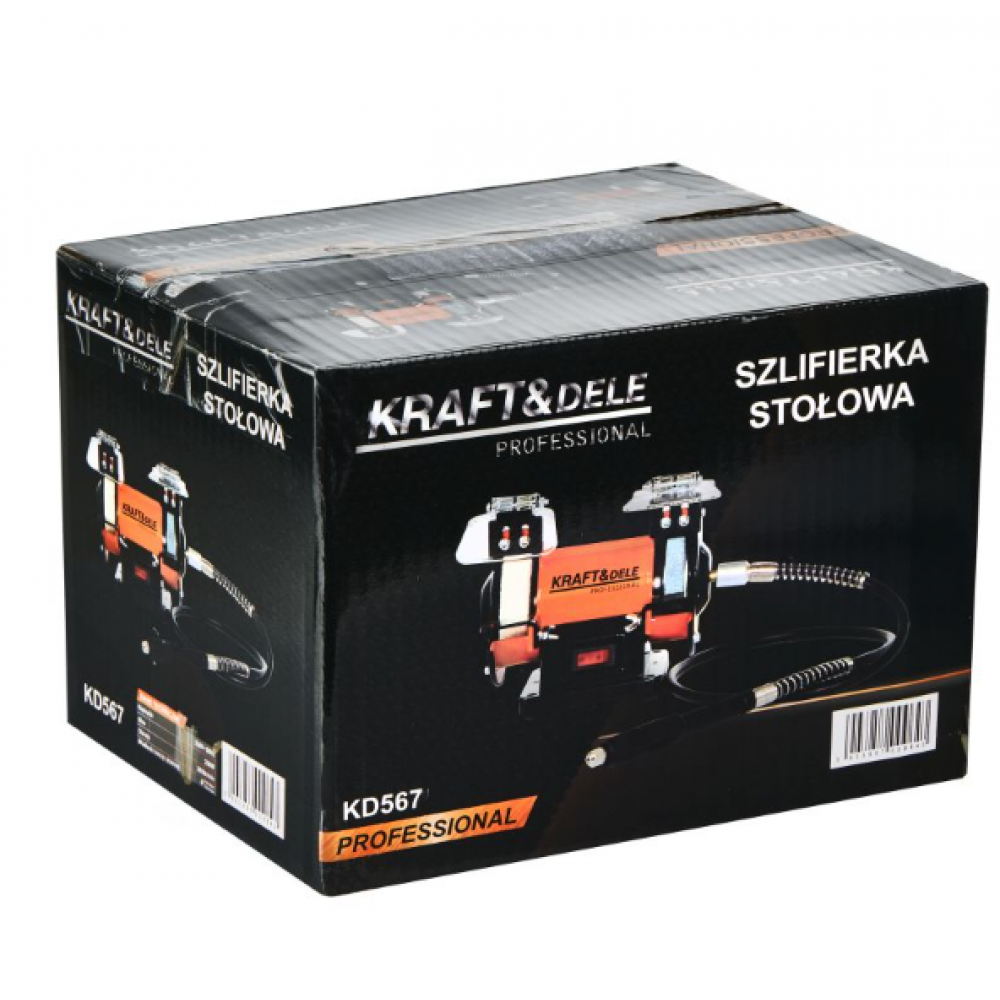 Настолен шмиргел + шлайф 250W 75x13 мм, 75x17 мм - KD567