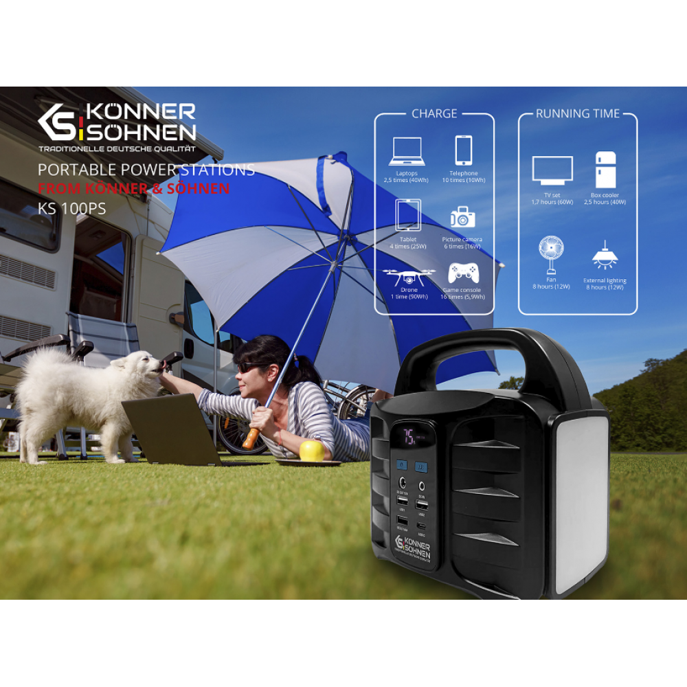 Преносима електроцентрала / генератор 100W KS 100PS